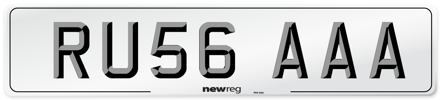 RU56 AAA Number Plate from New Reg